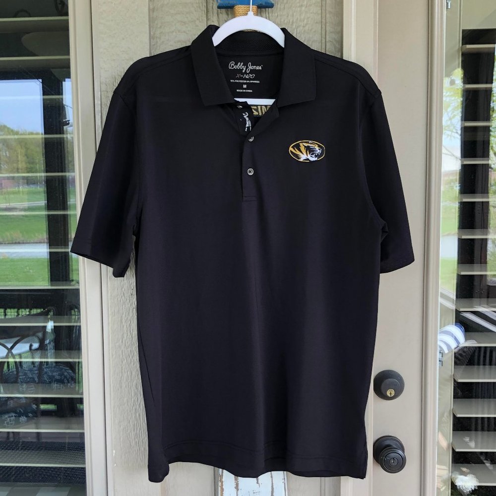 BOBBY JONES Mizzou Tigers Performance Golf Shirt M